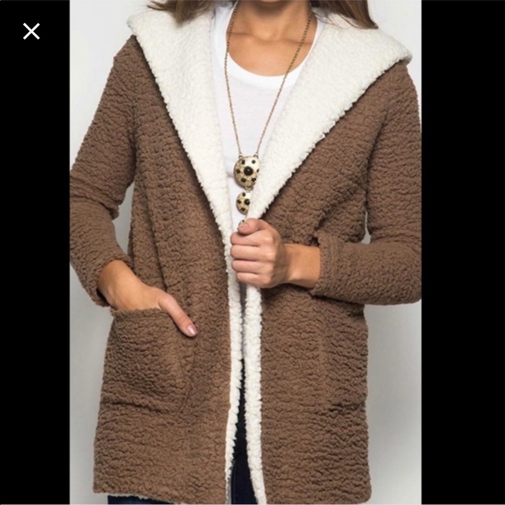 open style teddy jacket 🐻
